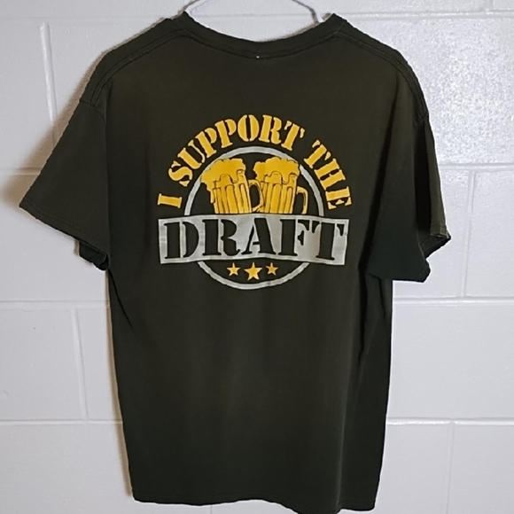I Support the Draft Billy Bob's Texas Beer 2 Sided Graphic T-shirt - Picture 1 of 10